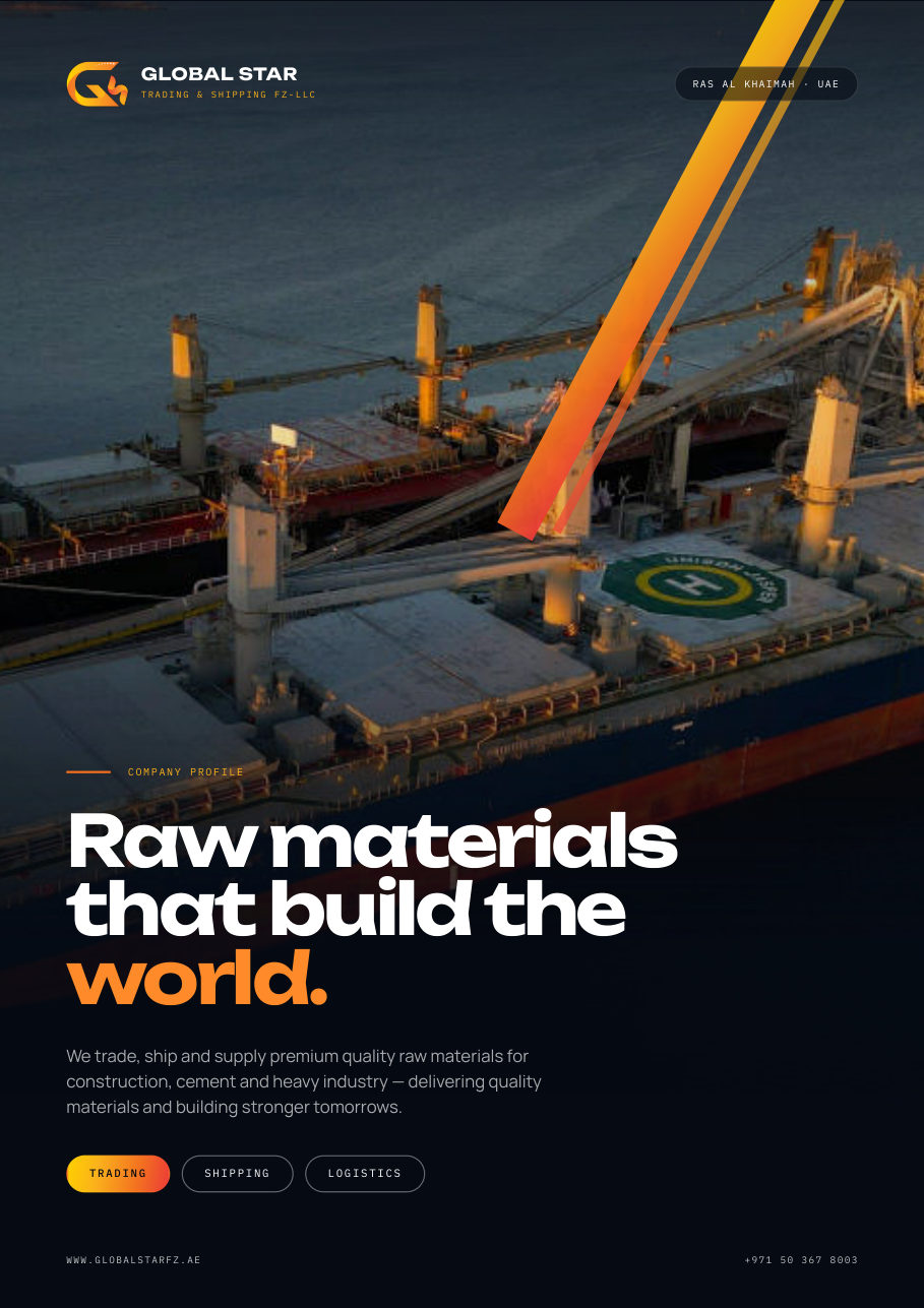 Cover of the Global Star company brochure